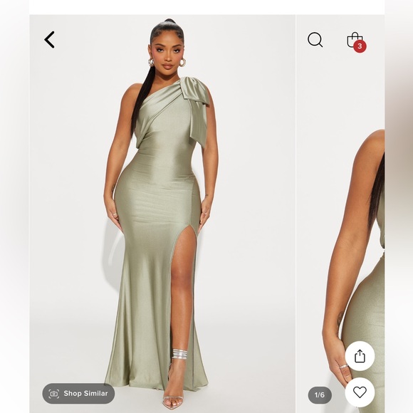 Gabriette Maxi Dress -Sage color - Picture 1 of 1
